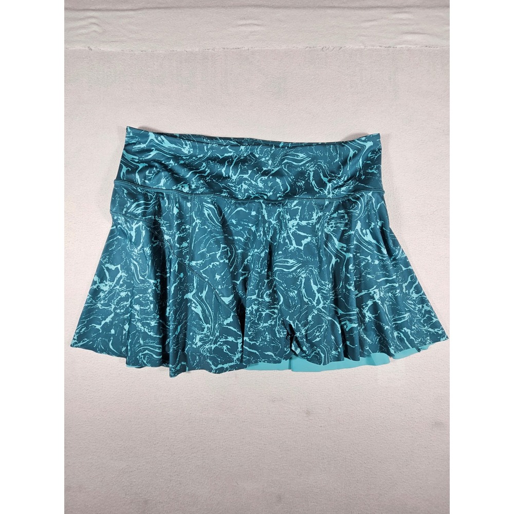 Athleta Ace Printed Tennis Skort 13.5 Teal Marble Swirl Womens‎ 2X 981056-05
